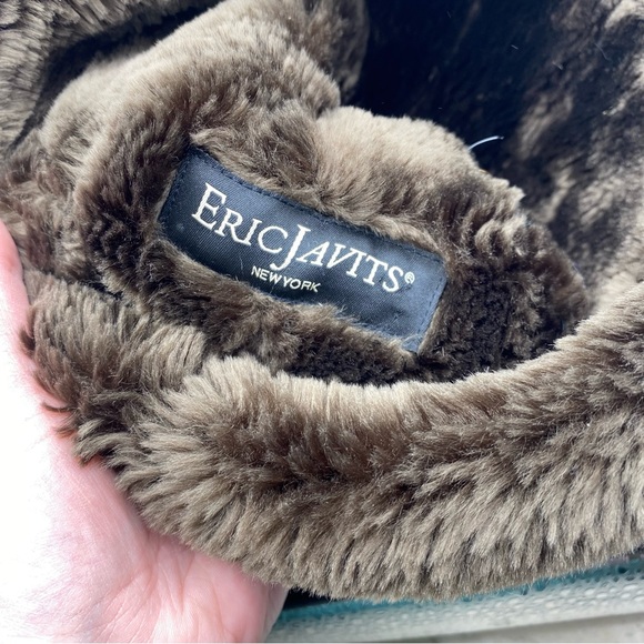 Eric Javits Vail Winter Hat In Brown Suede Water Repellent Adjustable Size - Picture 7 of 9